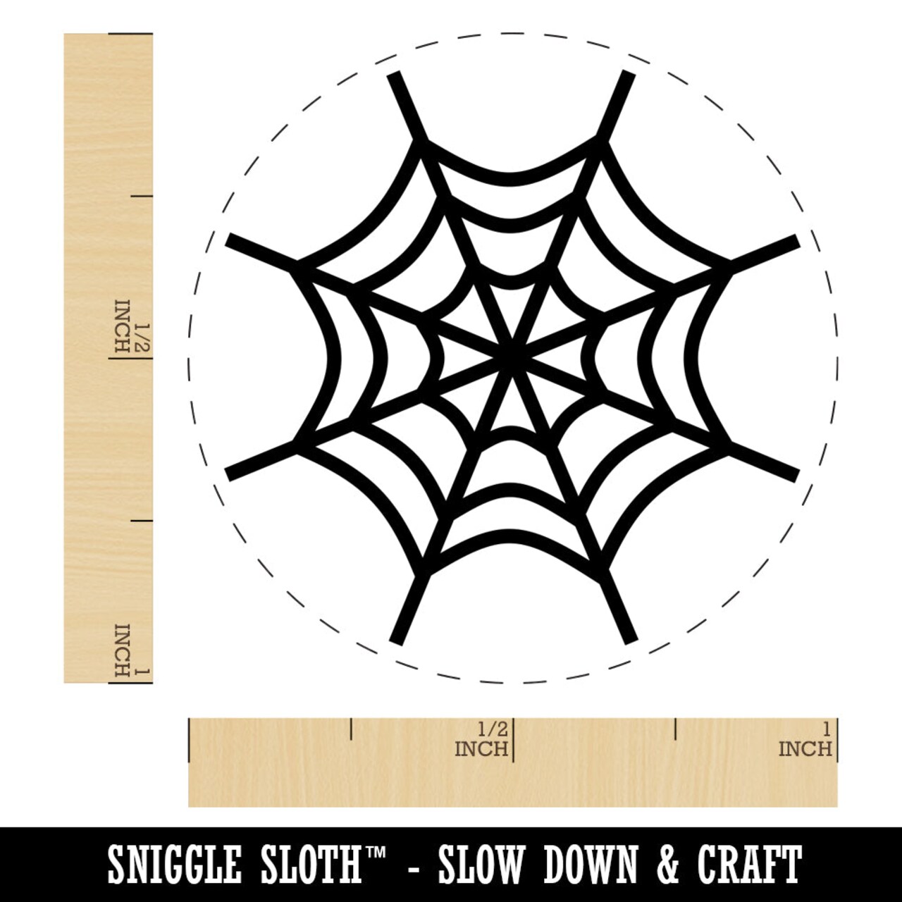 Spider Web Self-Inking Rubber Stamp for Stamping Crafting Planners